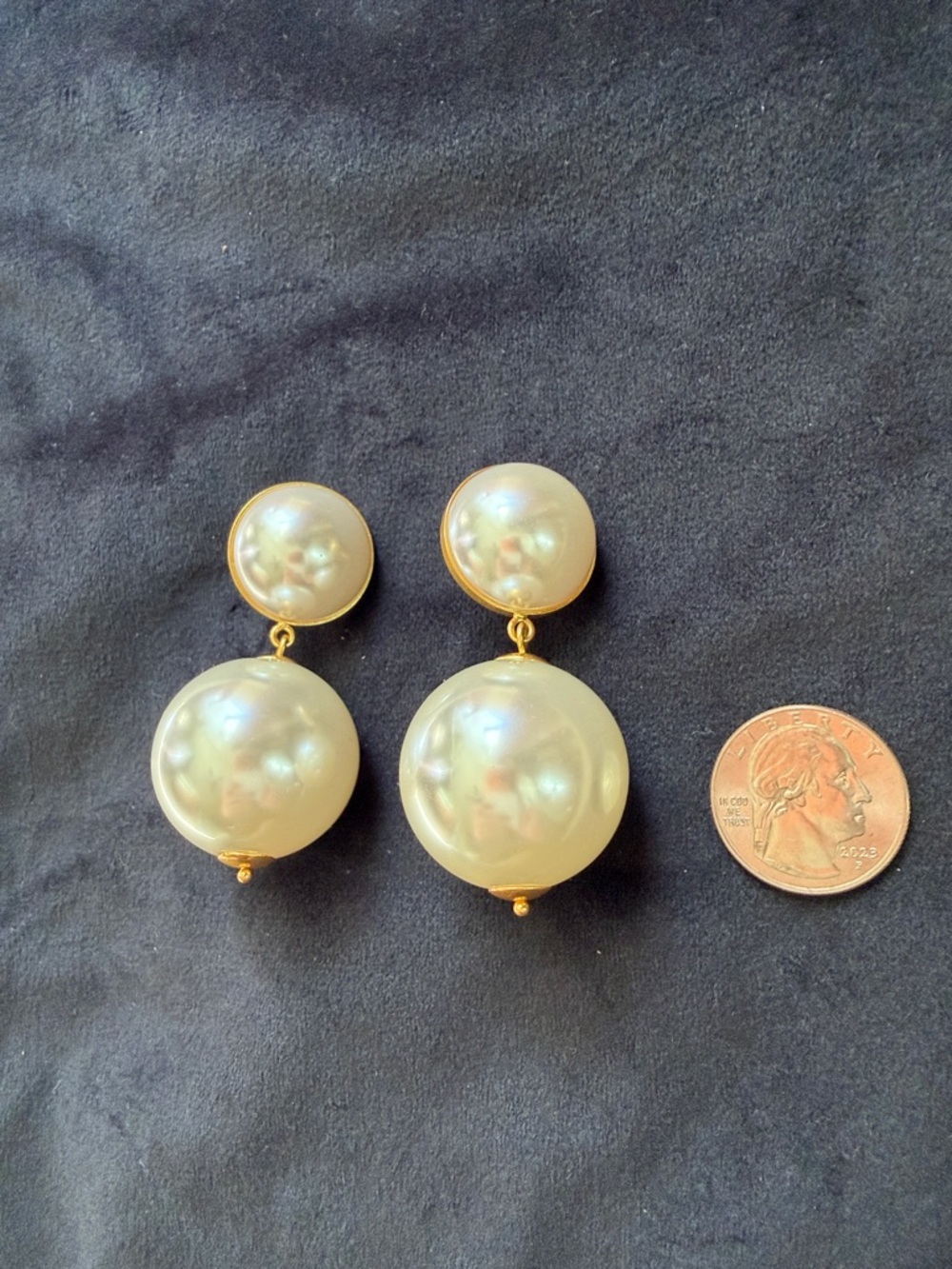 Tuckernuck Large Pearl Door Knocker Earrings - Ivory